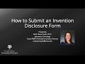 How to Submit an Invention Disclosure Form