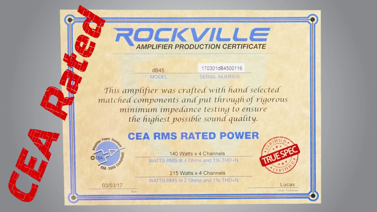 Rockville dB45 3200 Watt/1600w RMS 4 Channel Car Stereo Amplifier - YouTube