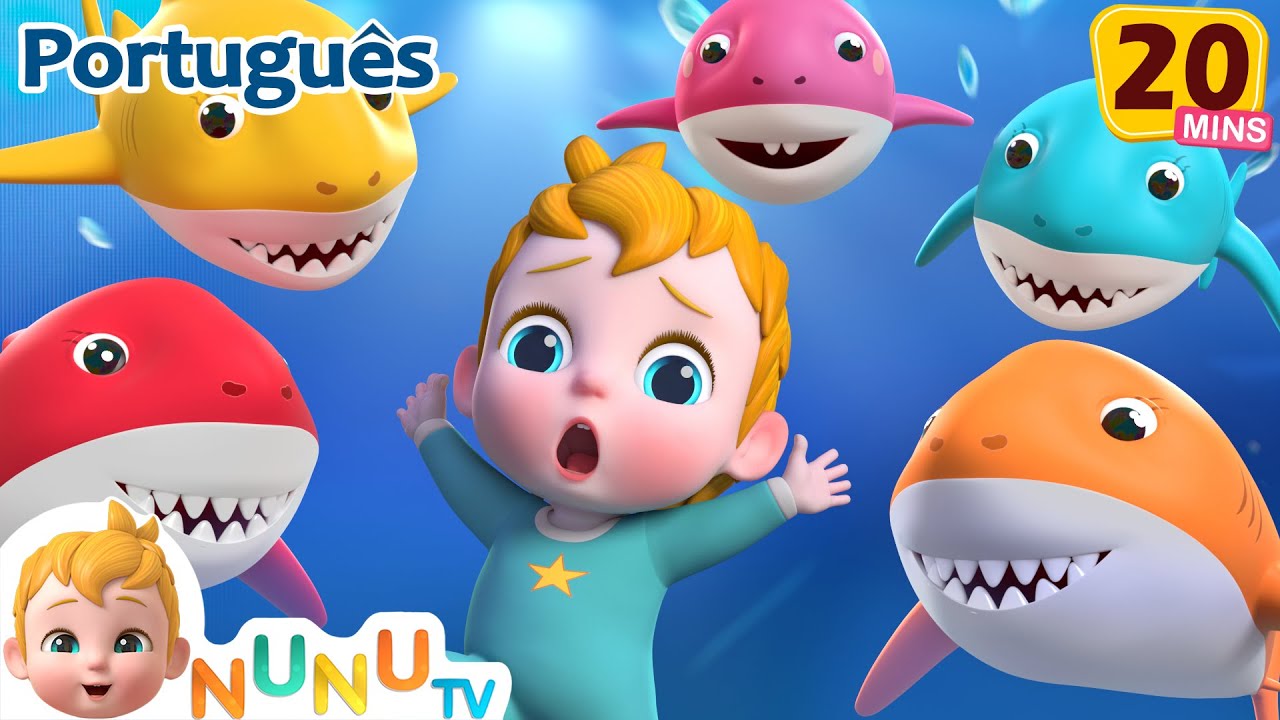 🦈 Dança do Bebê Tubarão 🦈 Compilação Engraçada | Músicas Infantis | Canções infantis -NuNu Tv