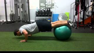 pushup with knee tuck on sb.mp4