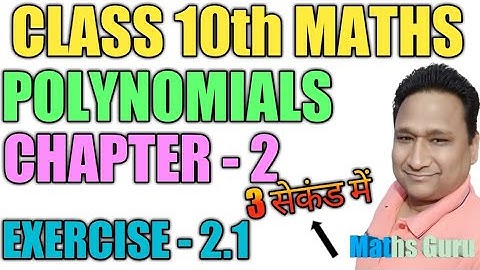 Polynomials: Class 10 Maths: Chapter 2: Ex 2.1: CBSE: NCERT: Zeroes: Quadratic: Cubic: Equations