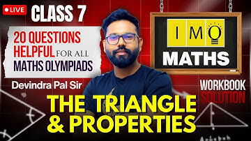 Class 7th IMO Chapter- Triangles & Its Properties workbook solution #IMO #olympiad #maths #class7