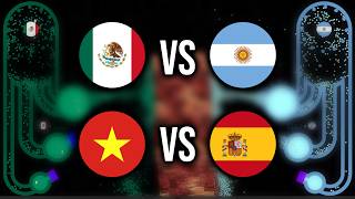 4 Countries Tournament (Mexico vs Vietnam vs Argentina vs Spain) - Particle Battle Marble Race