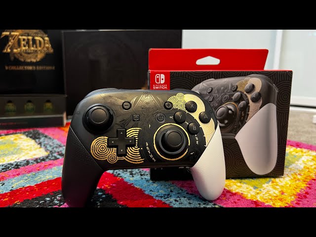 Zelda Tears of the Kingdom Switch Pro Controller Unboxing 