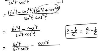 Math 124 - Trigonometry: Section 5.1, Proving Identities