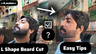 L Shape Beard Cut | Full Tutorial Video Easy Tips Step By Step Tutorial Video R.asalon ✂️