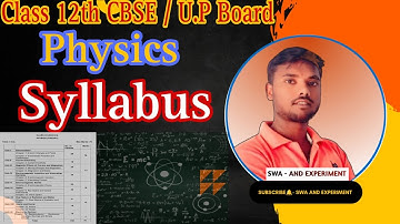 Class 12 Physics Syllabus 2023-24 | Physics Syllabus 2024 | NCERT Class 12 IIT/Jee mains in English