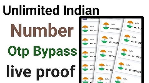 OTP Bypass | otp bypass indian number | indian phone number otp | Indian number otp bypass app |