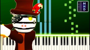 Piggy ROBLOX - Zack "Brother Of Zizzy" Theme RolePlay (Piano Tutorial Easy)