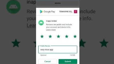 Google play in-app rating implementation - sketchware pro