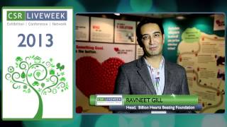 Ravneet Gill, Head Billion Hearts Beating Foundation sharing his experience at CSR Live Week