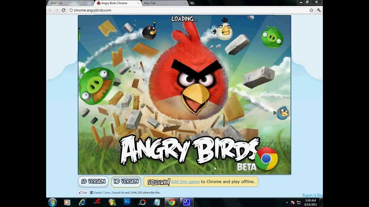 Angry Birds Chrome (Game play)