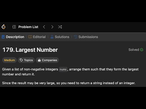 Largest Number | Simple solution | LeetCode 179 | Golang