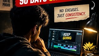 Day 1 of My 90 Days Content Creator Journey 🚀” (using viral typography reels ) ... 