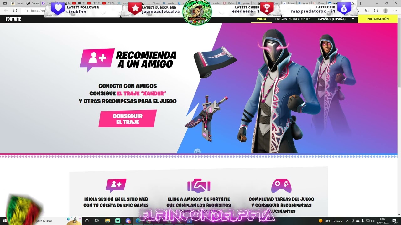 Fortnite - Indique um Amigo 2022  Como ganhar a skin Xander - Canaltech