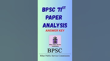 "BPSC 71st 2025: Unlocking GS Secrets with the Ultimate Question & Answer Key!"