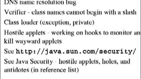 Java Security 1997