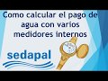 COMO CALCULAR EL PAGO DEL AGUA CON VARIOS MEDIDORES INTERNOS