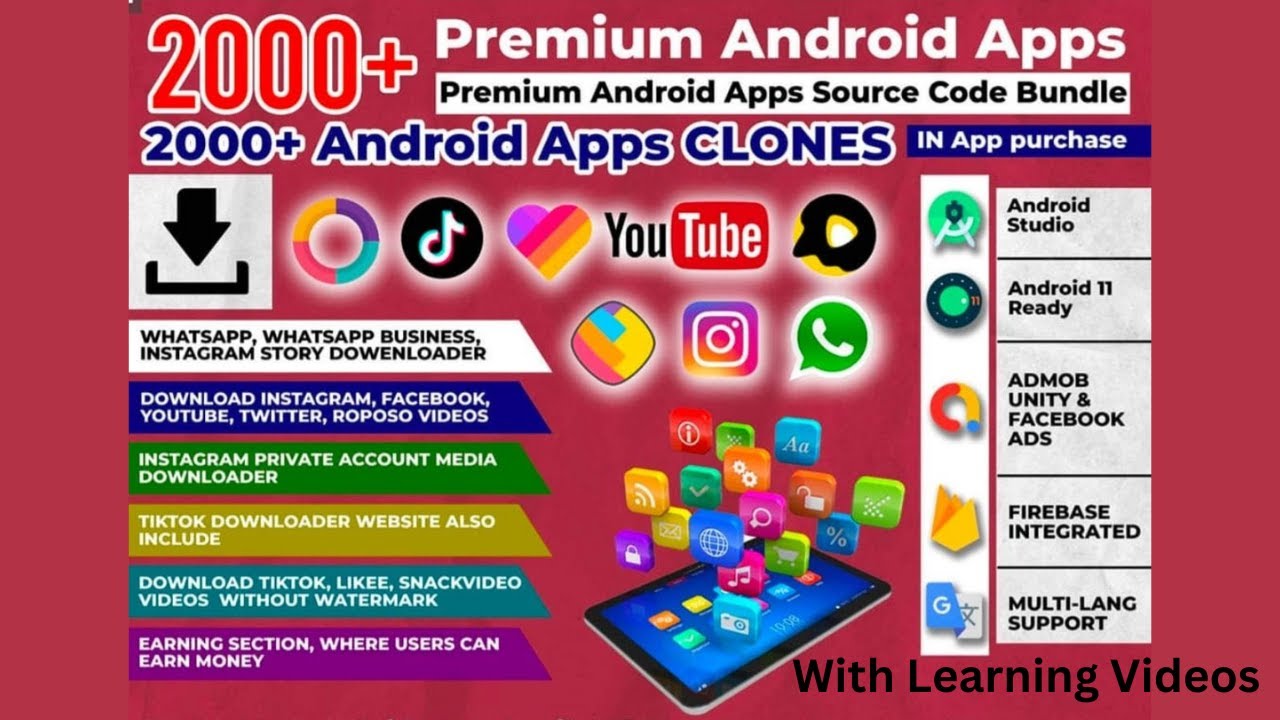 app making cours With 2000+ Source Code And learning videos