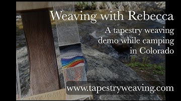 Tapestry weaving demonstration on a little loom