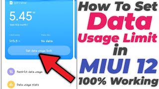 Enable Data Usage Limit In MIUI 12 | Turn On Daily Data Limit In MIUI 12 | Set Data Limit In MIUI 12