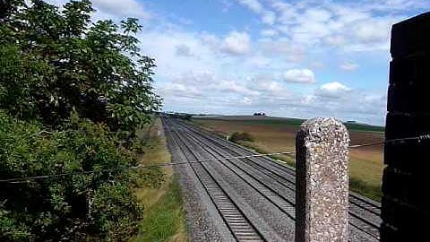 43177 (bedded MTU?) + 042 dodgy 2-tone at Manor Farm, Cholsey (18/07/2009)