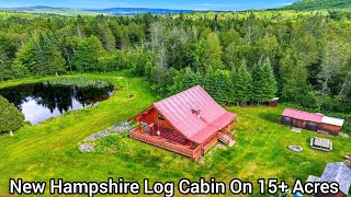 New Hampshire Cabins On 15+ Acres / Cheap Cabins BnB / NH Real Estate / Old Houses Log Waterfront