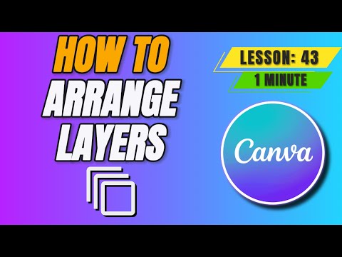 How to Arrange Layers One Above the Other in Canva - Lesson 43 Canva Video Editing Tutorial