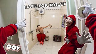 LATE FOR TOILET- FROM MONEY HEIST BAD GUY | ( EPIC PARKOUR POV MOVIE ) 2022