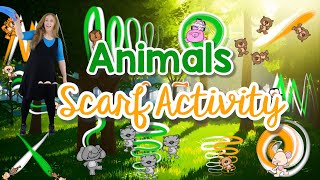 Animal Scarf Activity| Scarf Movement Dance| Animal Brain Break |Sing Play Create