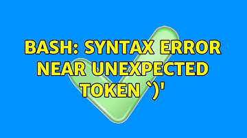 Ubuntu: bash: syntax error near unexpected token `)