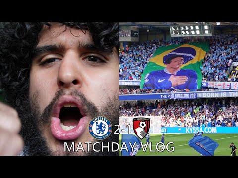 Chelsea vs AFC Bournemouth 2-1 Vlog Amazing Support on Thiago Silva's Last Game