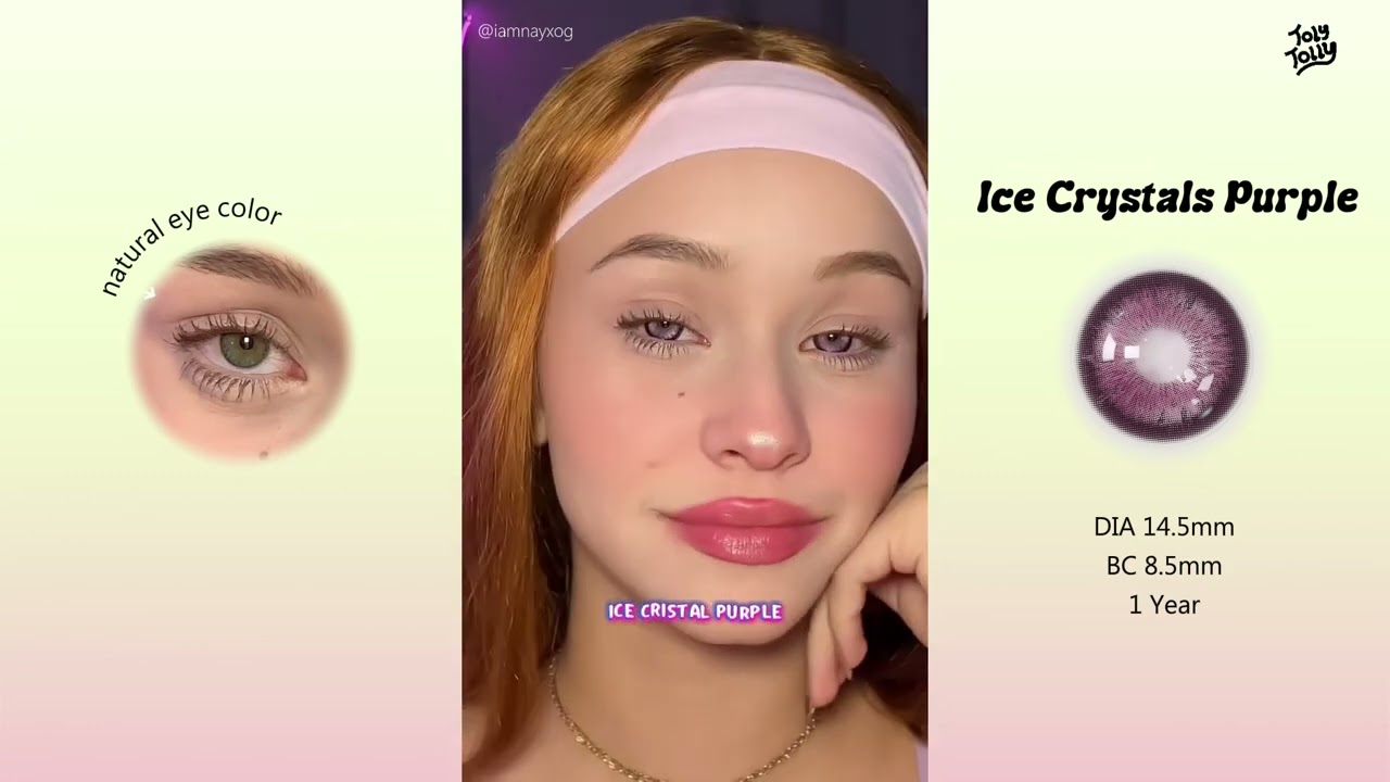 TolyTolly Ice Crystals Purple Colored Contacts Review