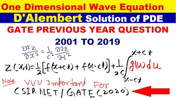 GATE PREVIOUS YEAR QUESTION (2001 TO 2019) OF One Dimensional wave Equation | D