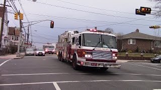 Kearny Fire Department Engine 1 Squad 2 Engine 3 Ladder Tower 2 And Car-2 Responding 2-21-16