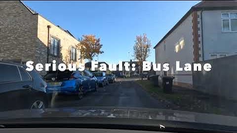 Serious Driving Fault: Driving in a Bus Lane
