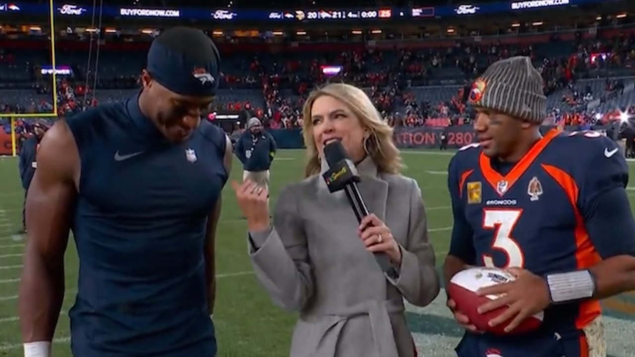Russell Wilson and Courtland Sutton NBC Postgame Interview | Vikings vs Broncos NFL 2023 - YouTube