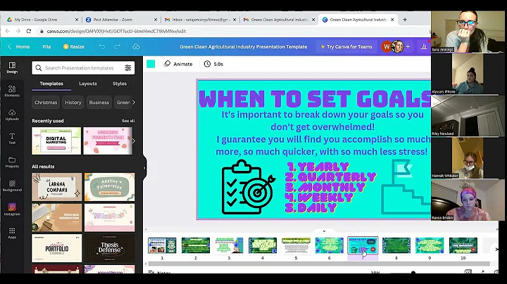 Different types of goals + Setting goals and stick...
