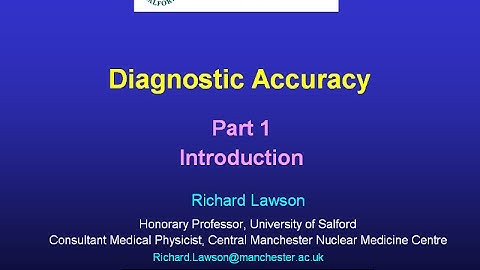Diagnostic Accuracy, Part 1