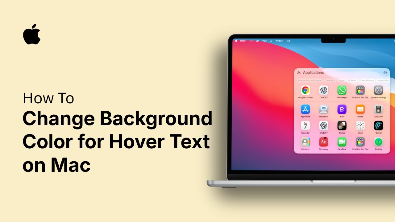 Как изменить цвет фона для текста при наведении на Mac