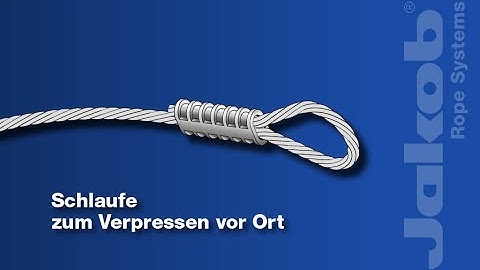 Jakob Rope Systems A1 Self Assembly | Schlaufe gepresst mit Akkupresse