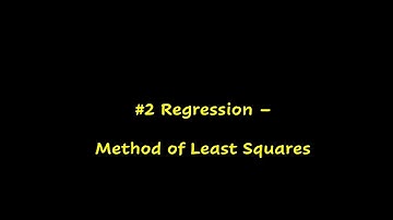 2 - Regression - Method of Least Squares - MadhavanSV
