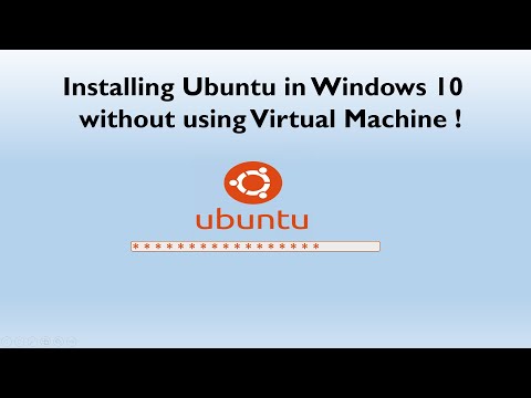 Installing Ubuntu in Windows 10 without using a Virtual Machine