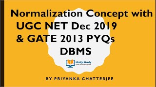 Normalization Concept with UGC NET GATE PYQs | How to determine Candidate Key