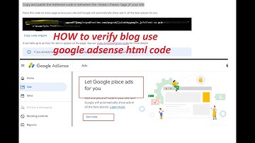 AdSense code in HTML to verification code on blogger #adsense #googleblogger #adsenseverification
