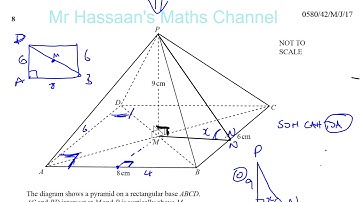 0580 42 M J 17 Q8b,c  3D Trigonometry