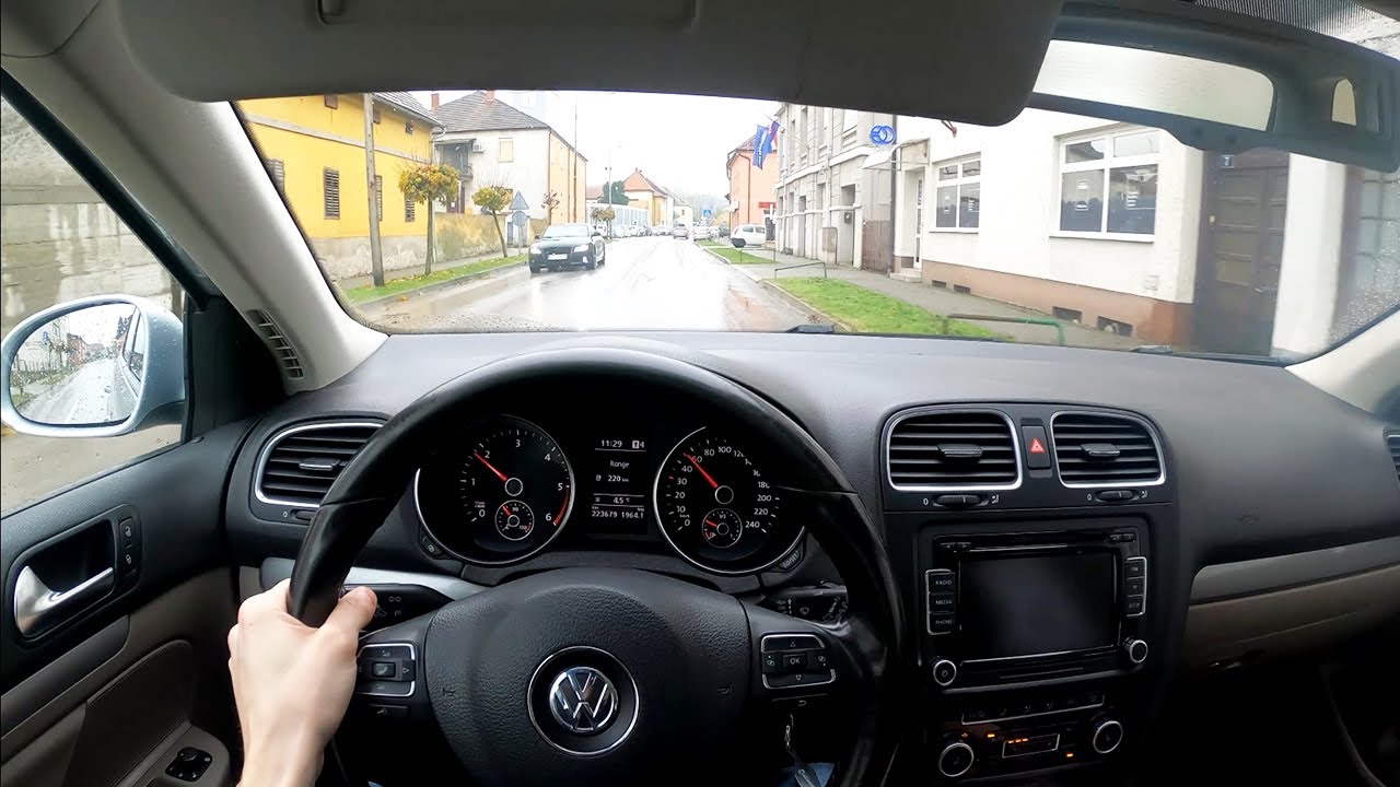 Golf 6 1.6 TDI 2010 (105HP) - POV Test Drive & 0-100 Acceleration (Binaural Audio)