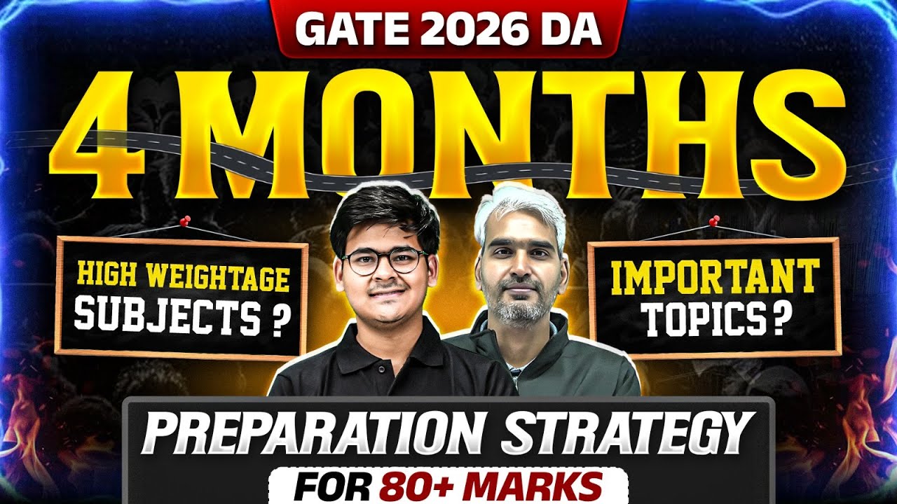 GATE 2026 DA | 4 Months Preparation Strategy for CS & DA - YouTube