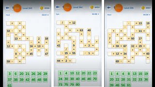 Math Crossword Number puzzle - Expert - Level 343 - Level 344 - Level 345