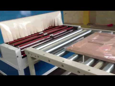 Wood door protection film shrinking machine